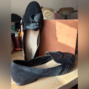 TORRID LIKE NEW PLUS SIZE WOMEN FAUX SUEDE Loafer size 13ww black